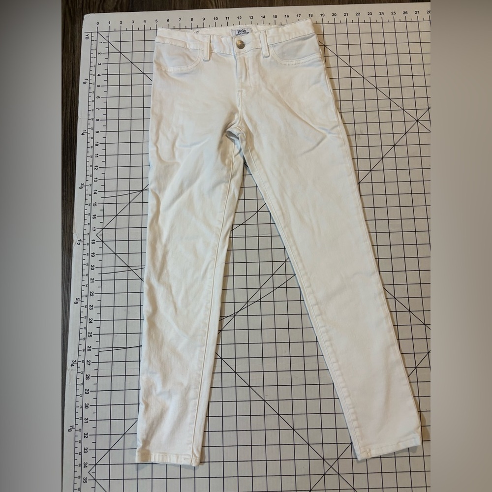 Polo Ralph Lauren Girl’s Size 14 White Aubrie Legging Pants